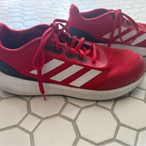 Adidas Kids Red and White Sneakers
